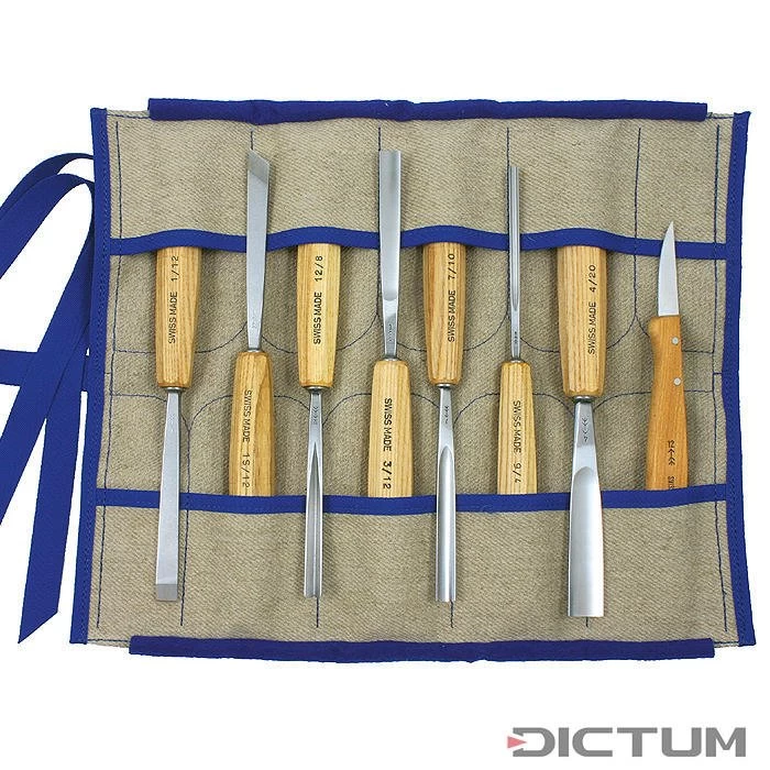Jeu De Ciseaux De Sculpture Pfeil, Frêne, 8 Pièces