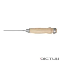 Ciseau à Bois DICTUM, Forme Longue, Largeur De Lame 4 Mm