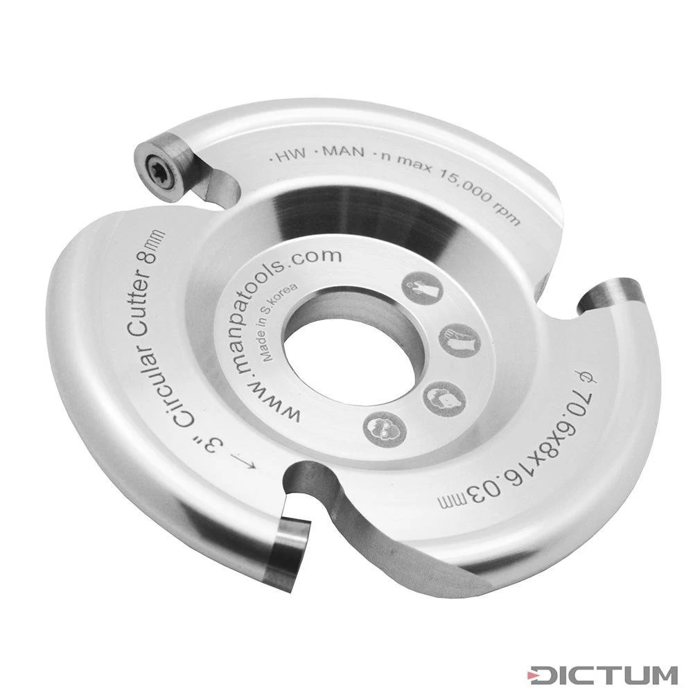 Disque De Fraisage MANPA 3" à Pastilles Rondes, Ø 8 Mm