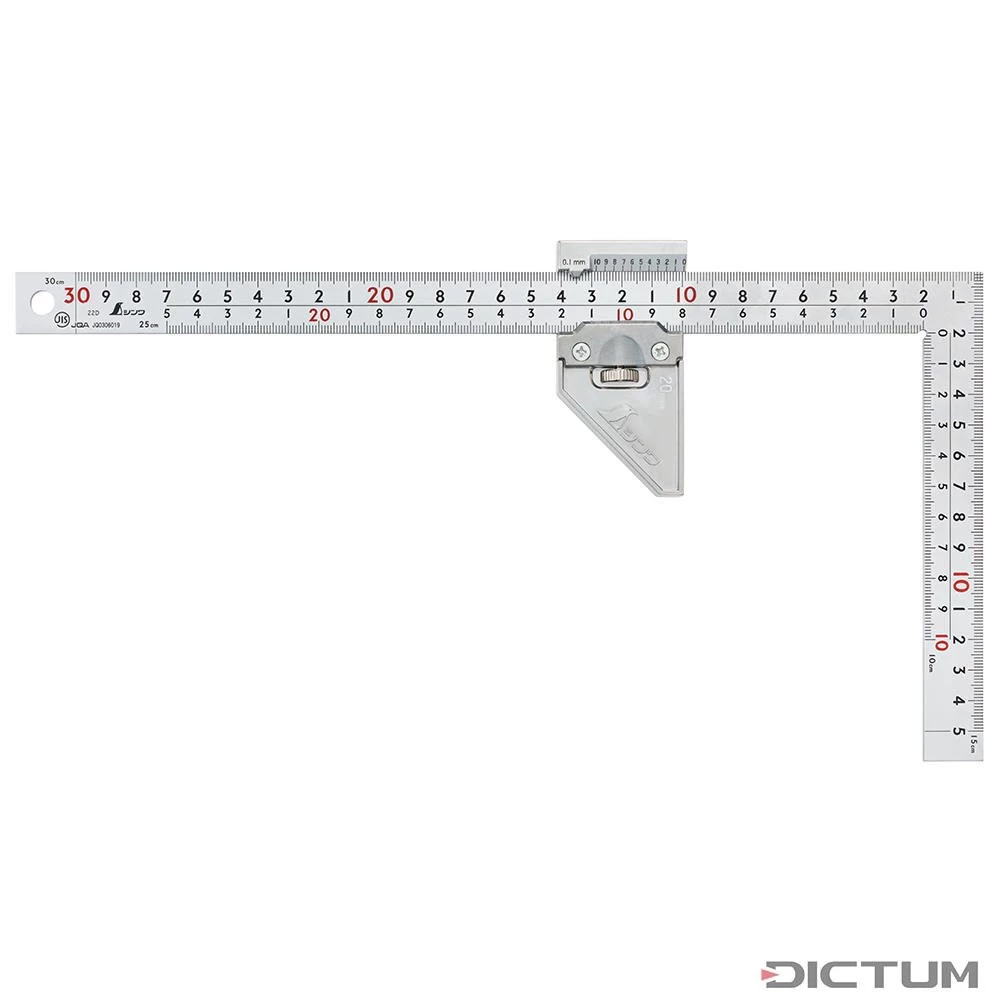 Petite équerre De Charpentier Shinwa, Standard, Incl. Stoppeur En Métal